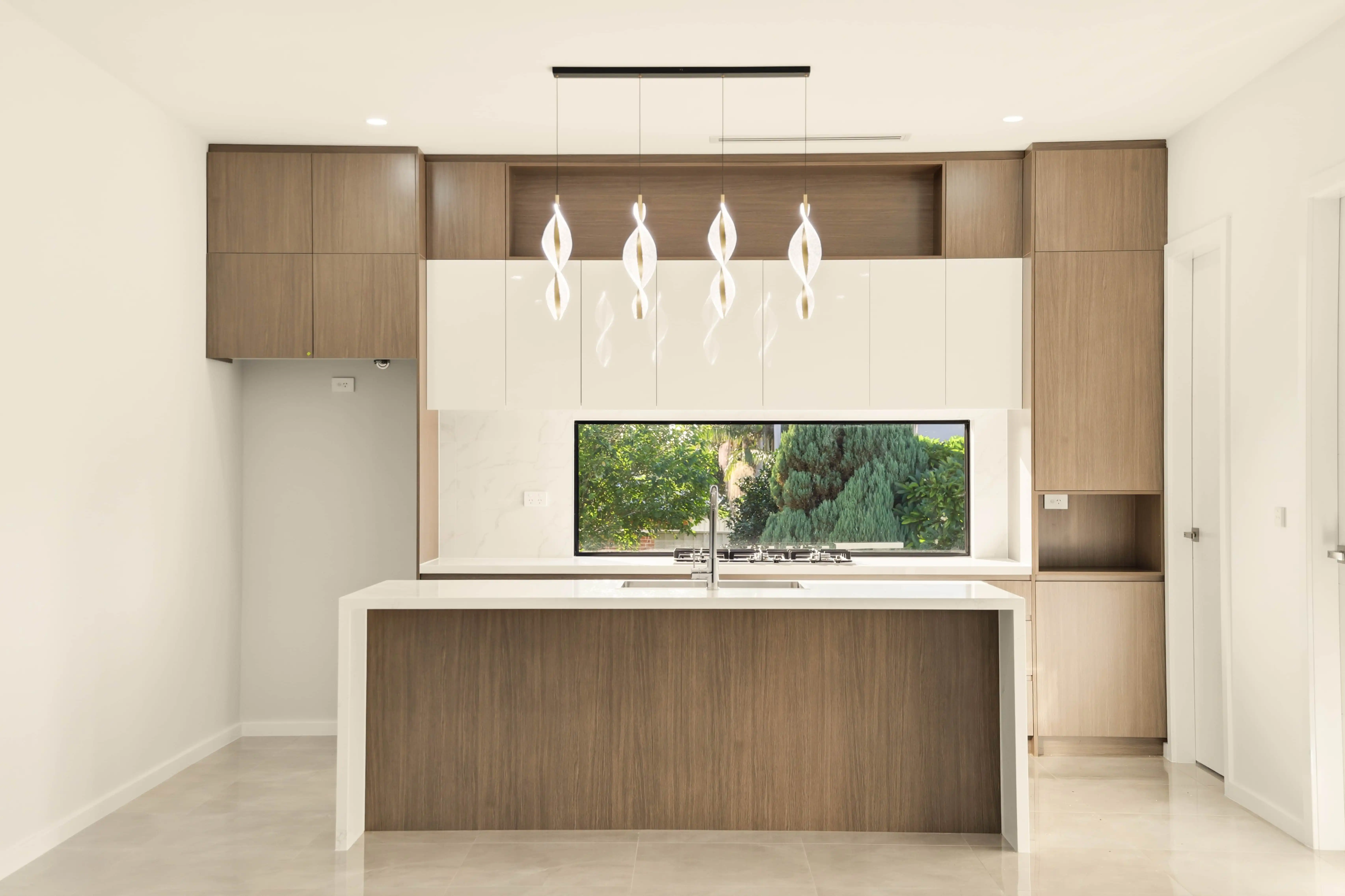 Bright kitchen photographed by Openframe Studio